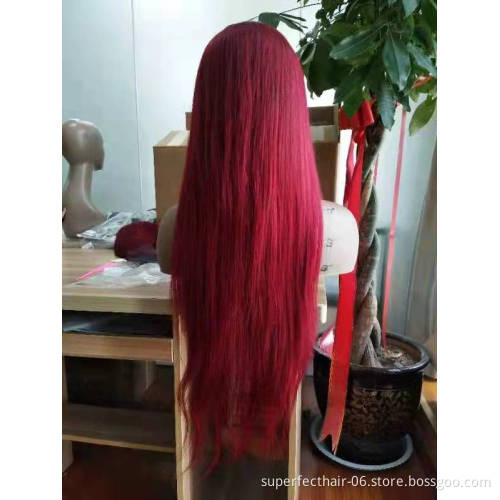 Hot Sale Straight 13*4 Lace Brazilian Hair Wig Pre Plucked With Baby Hair Transparent Lace Front Wigs For Black Women Human Hair